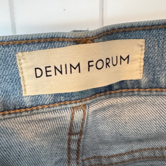 Denim Forum Women's High Rise Jeans in Light Blue - Picture 2 of 4